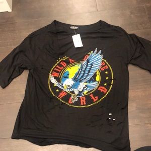 Black Wild and Free World Tshirt